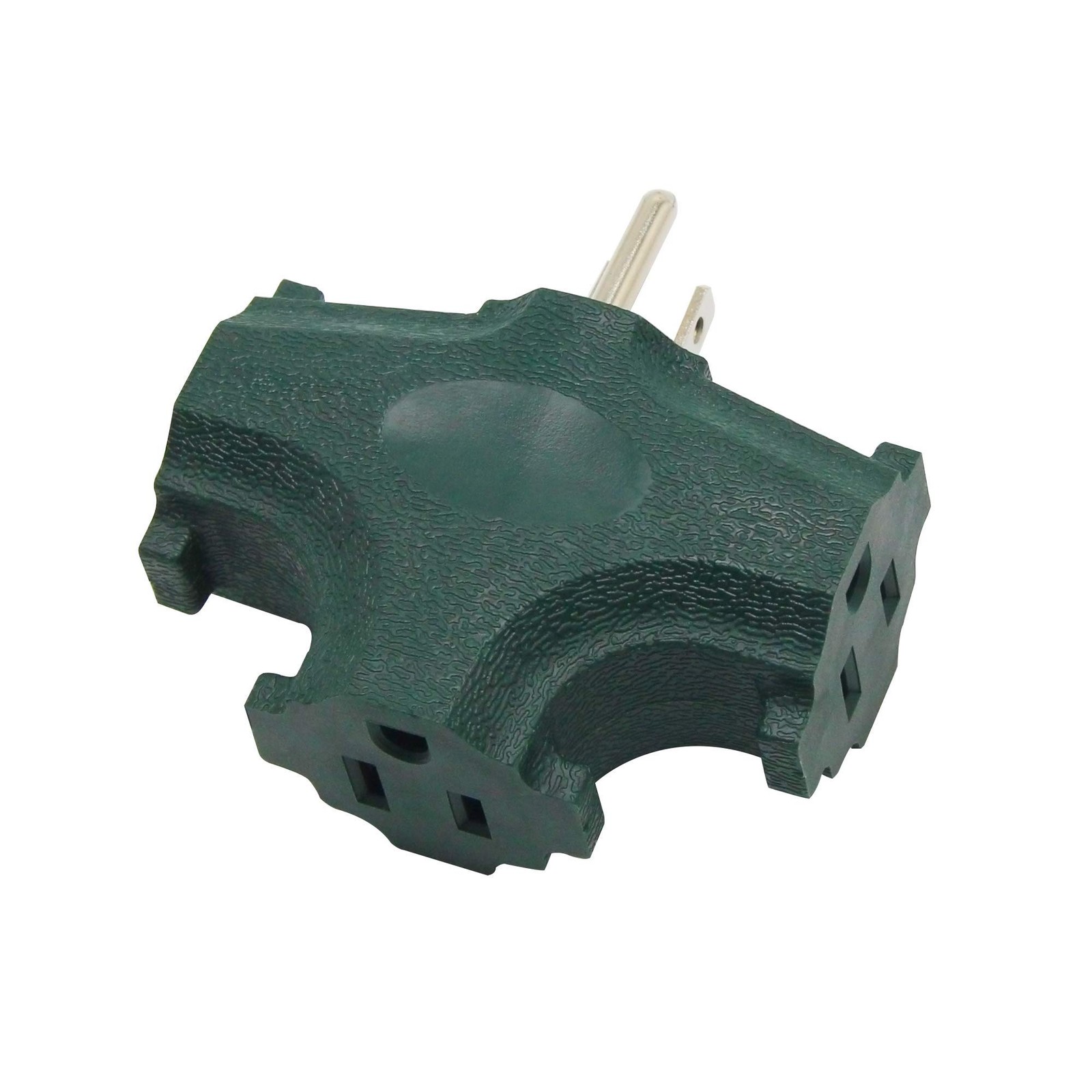 ETL Listed 3 Outlet Grounding Adapter, BTU Three Plug Adapter Green2