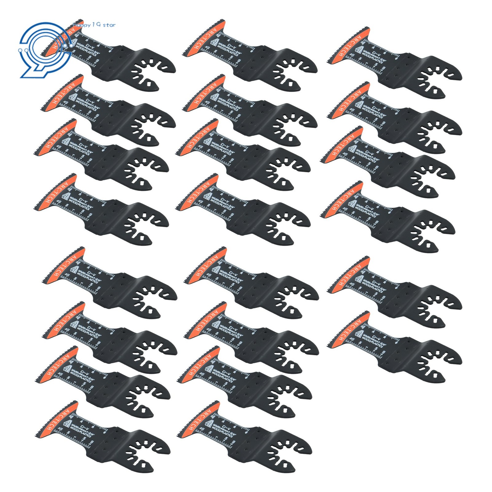 50PCS 4 Types Titanium Oscillating Tool Blades Curved Edge Oscillating Saw Blade