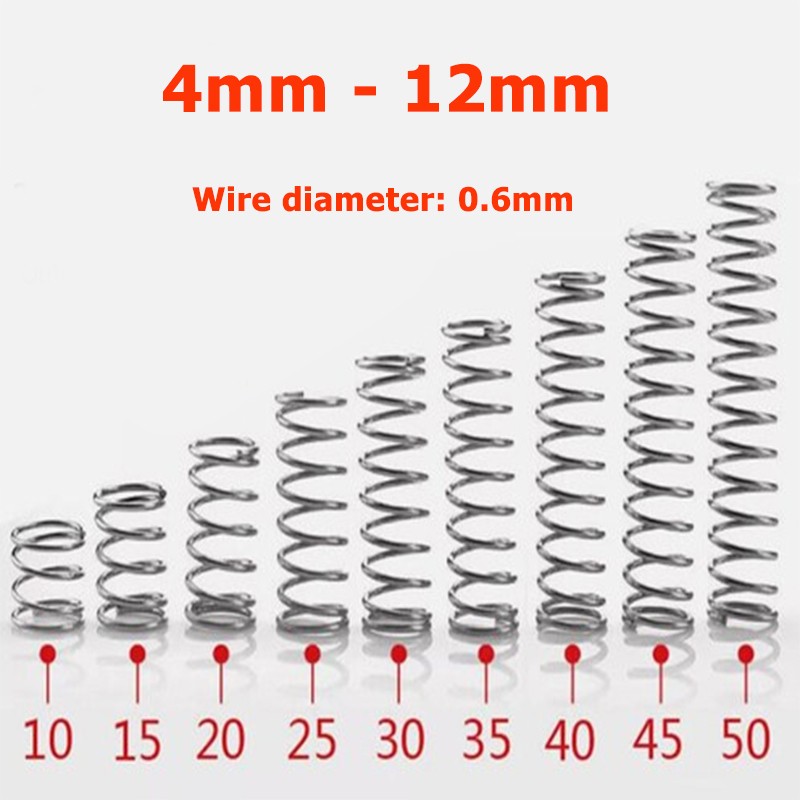 0.6mm Wire Diameter 304 Stainless Steel Compression Spring Pressure Small Spring