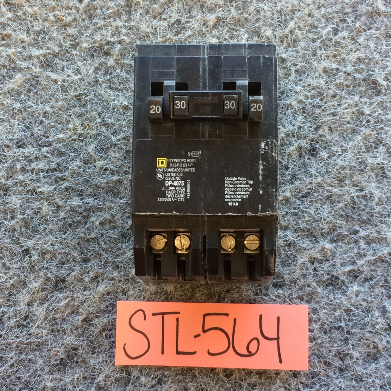 Square D HOMT2020230 20 A Miniature Quadplex Circuit Breaker HOMT2020230