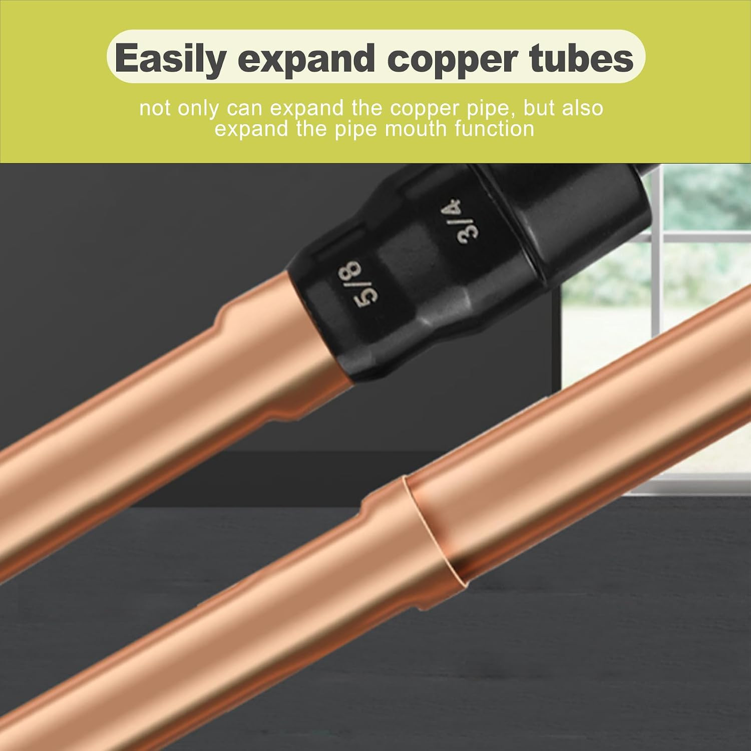 5 in 1 Swage Tool Set Copper Pipe Expander Swaging Tool with 1/4 3/8 1/2 5/8 3/4