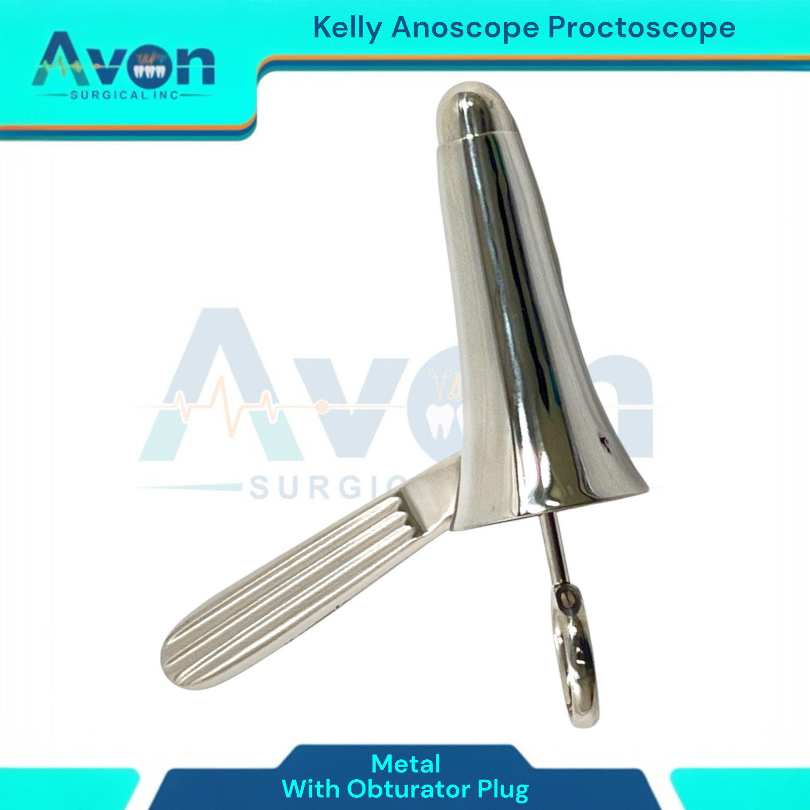 Kelly Anoscope Proctoscope Rectal OB/GYN Urology Instrument with Obturator