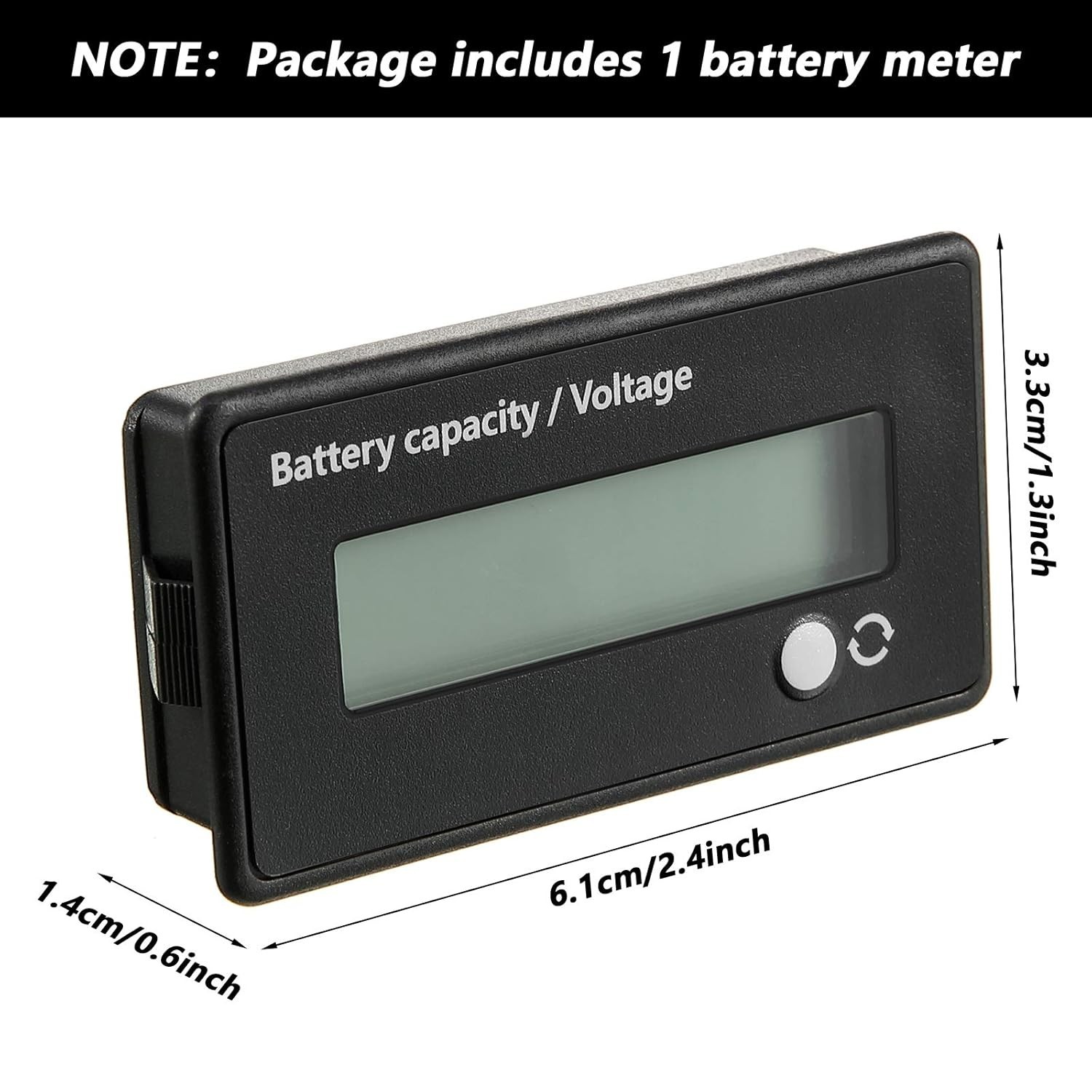 Versatile Digital Battery Meter 12V-84V with Backlit LCD & Low Battery Alarm