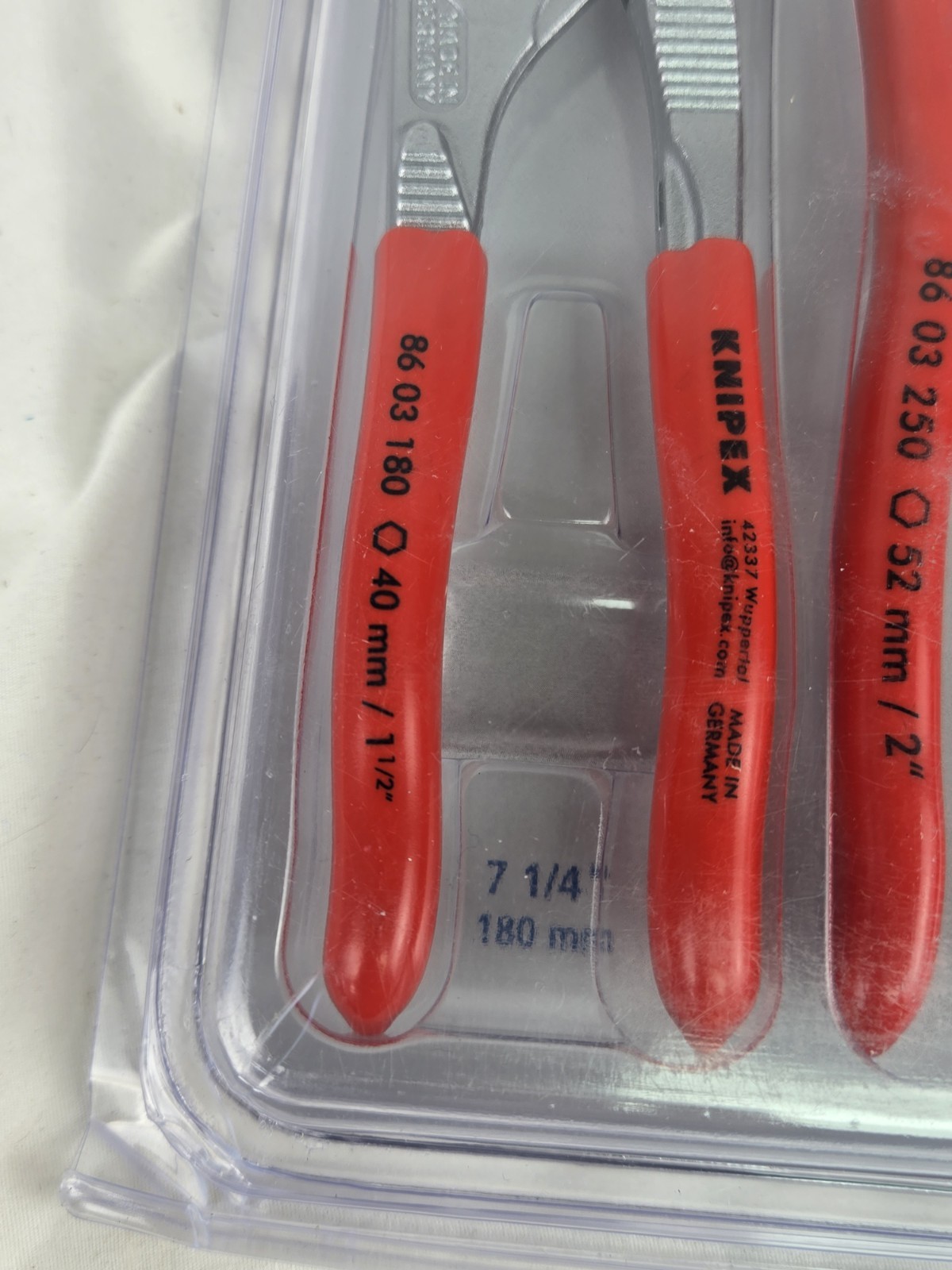 KNIPEX 00 20 06 US2 3-Piece 7, 10 and 12 Pliers Wrench Set