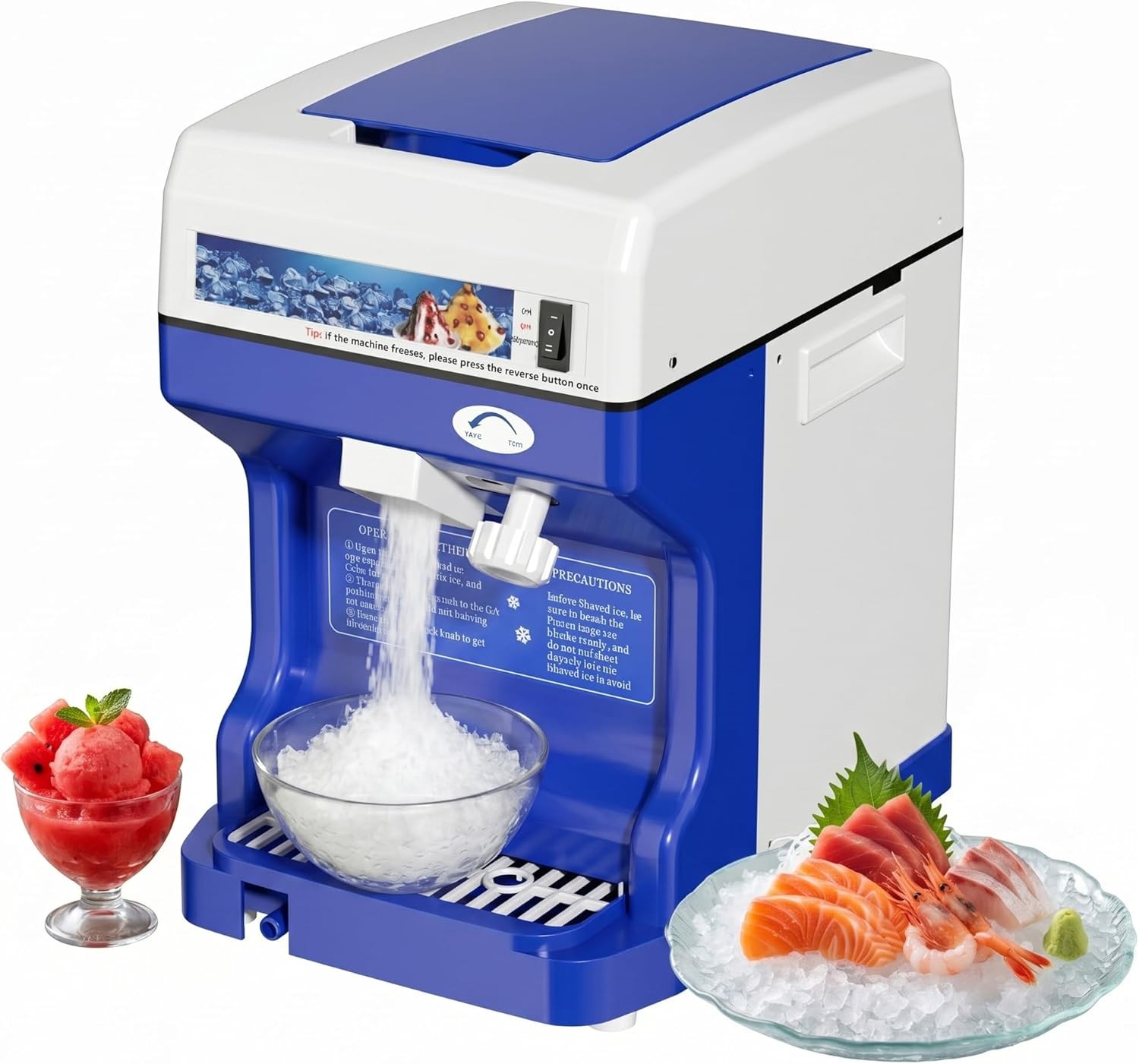 Garvee Ice Shaver Machine,Electric Snow Cone & Frozen Yogurt Maker,Ice Crusher