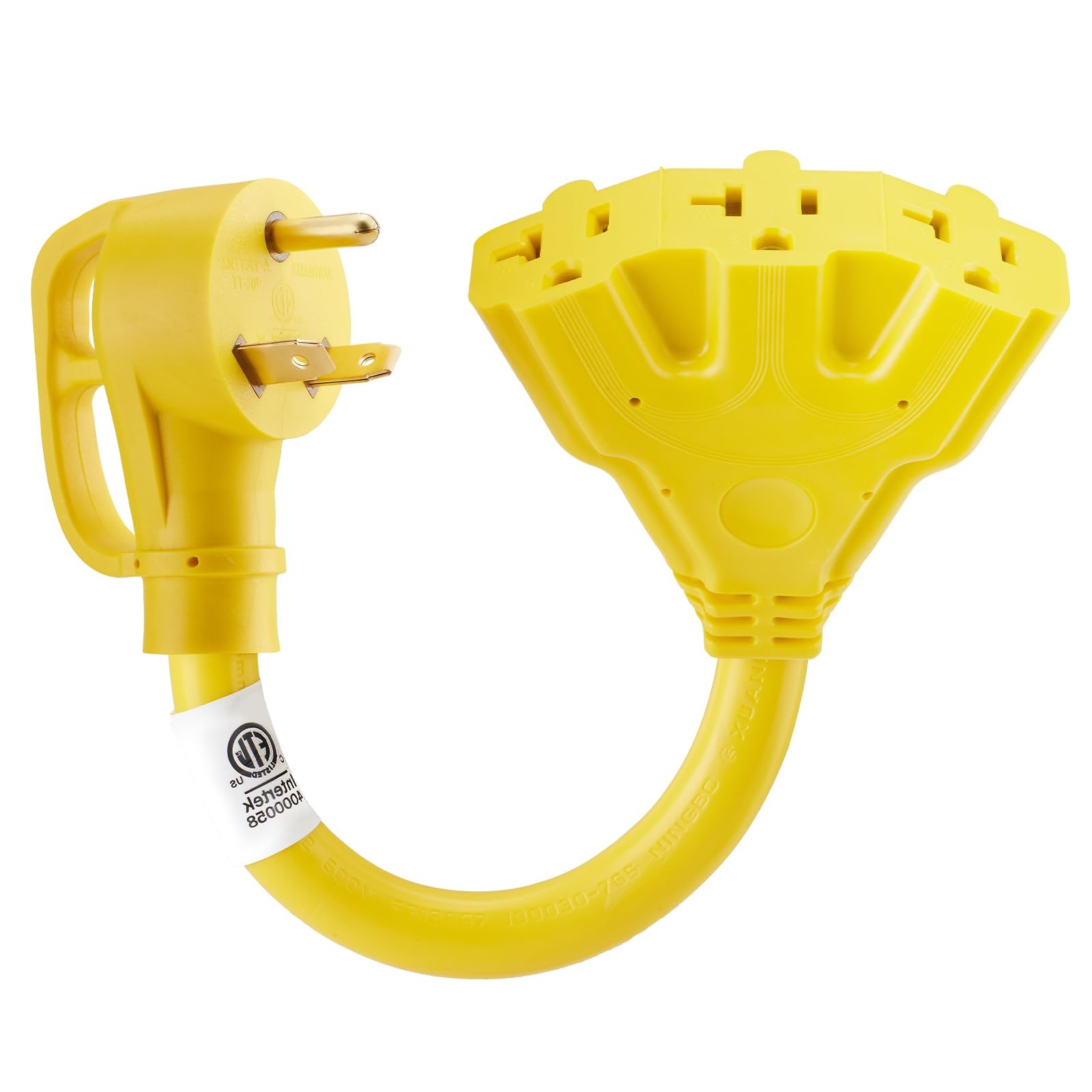 30 Amp to 110 Adapter Cord with 3 Way Splitter