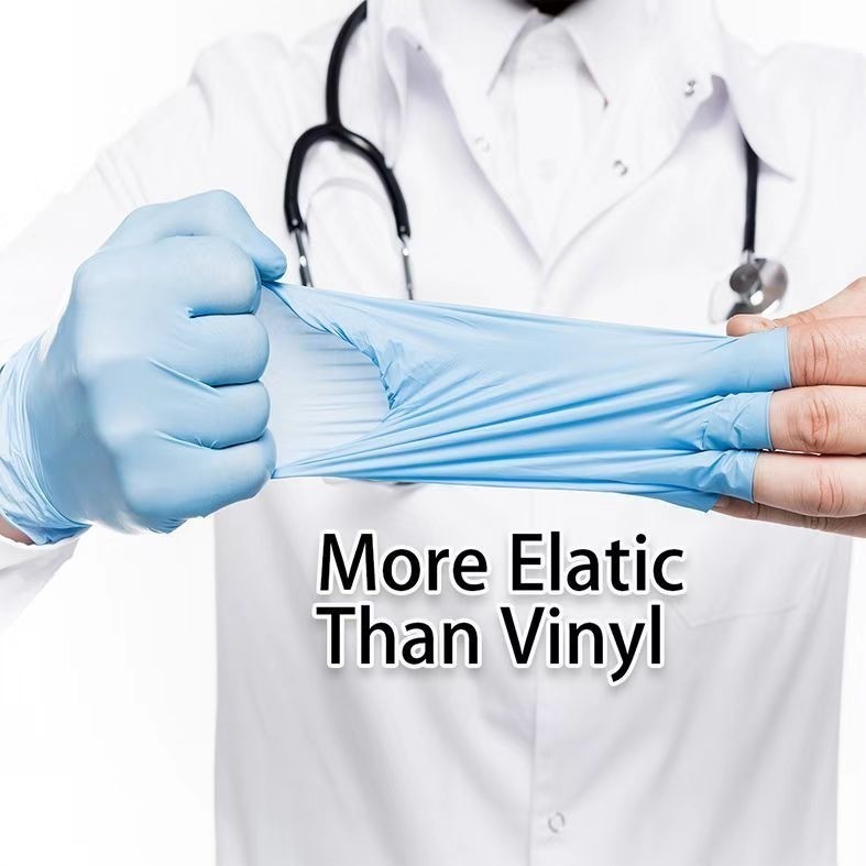 100pcs Disposable Nitrile Gloves Powder-Free Latex-Free Medical Home Use