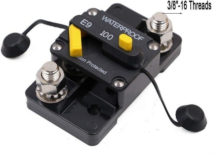 100Amp Circuit Breaker 30-300A with Manual Reset Trolling Motor Aut Size: 100A