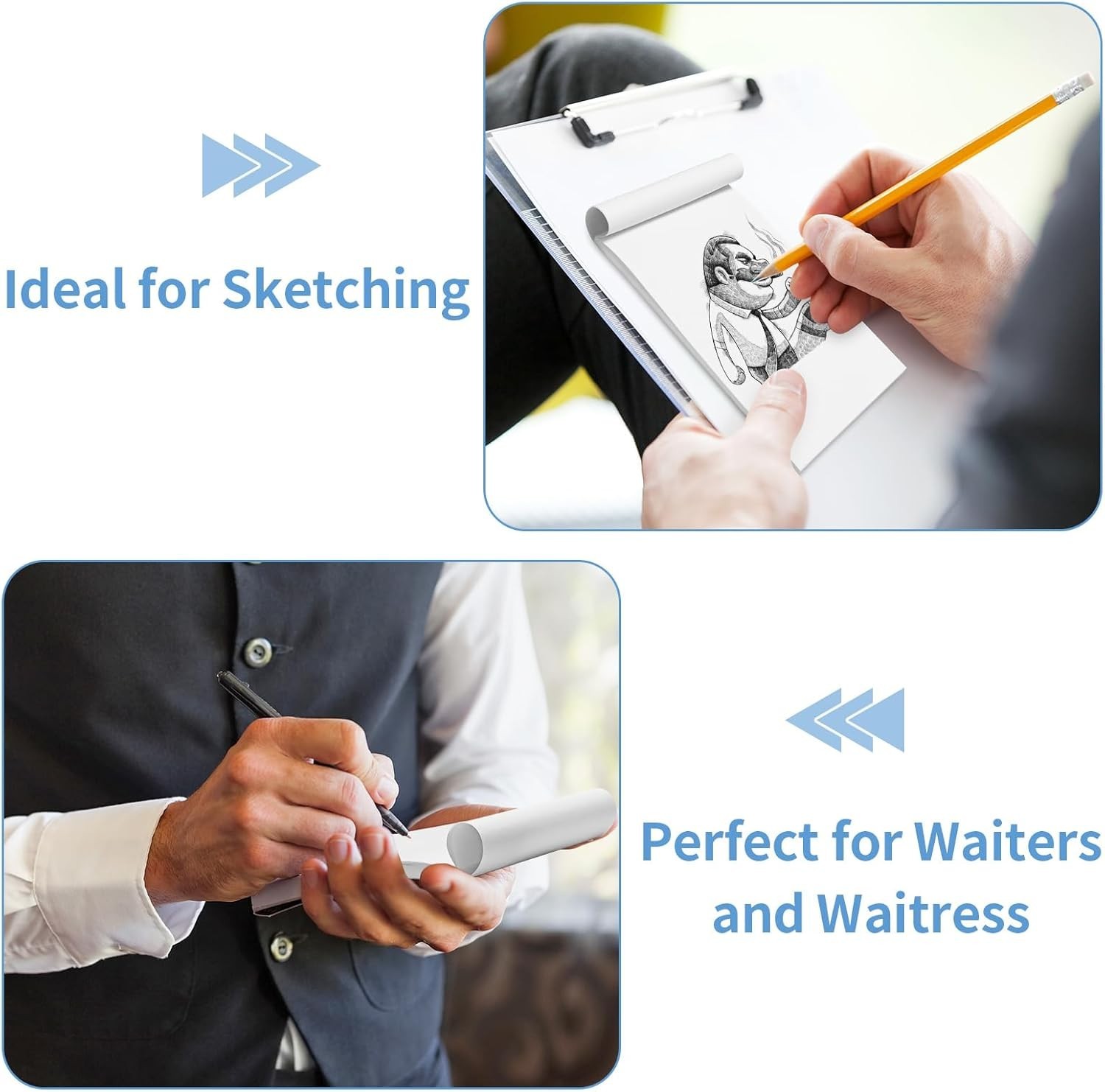 Note Pads 4×6 Inch, 6 Pack Blank Scratch Pads, 50 Sheets Per Memo Pad for Wri…