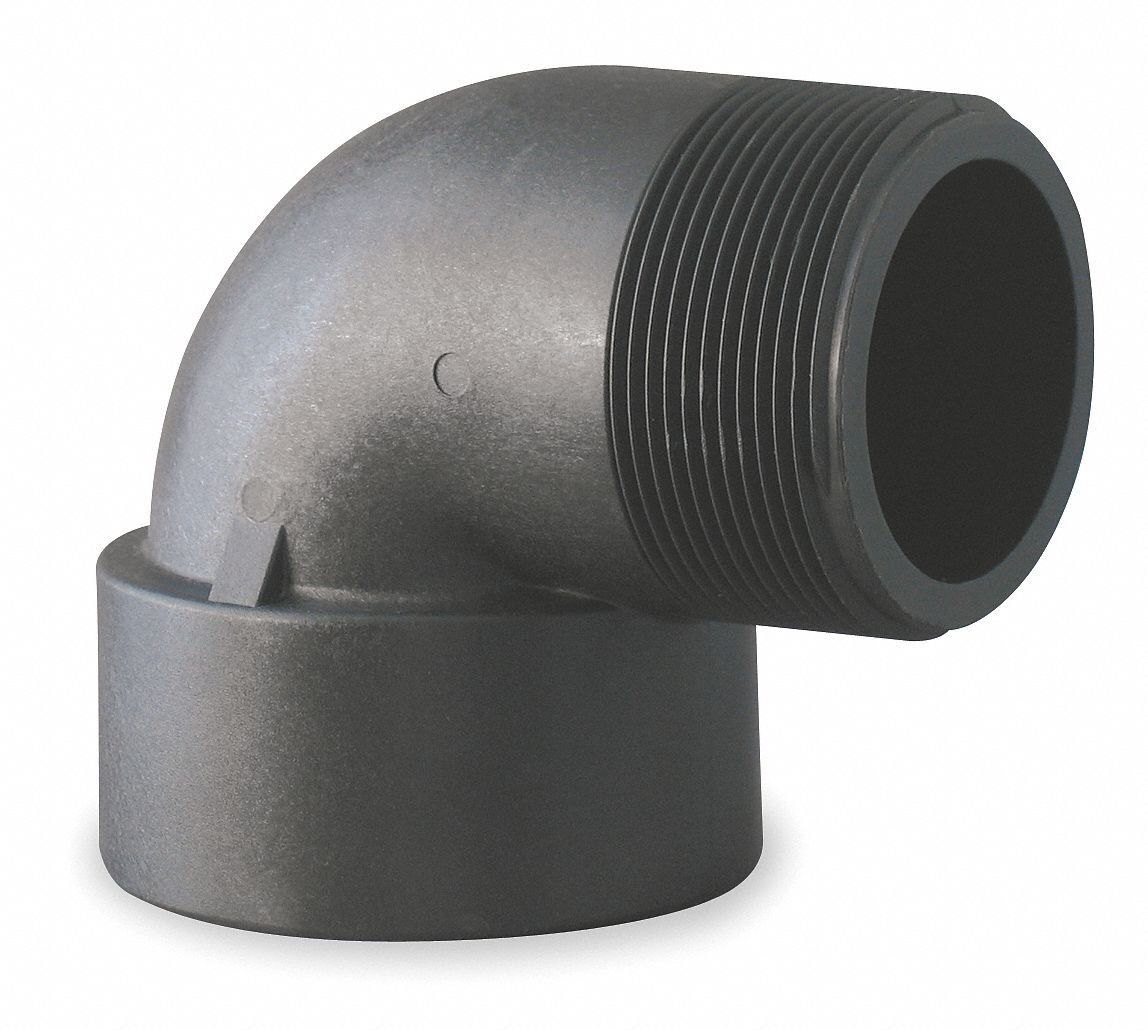 Banjo 1″ Street Elbow, 90, Polypropylene, Max. Pressure 150 psi, Black