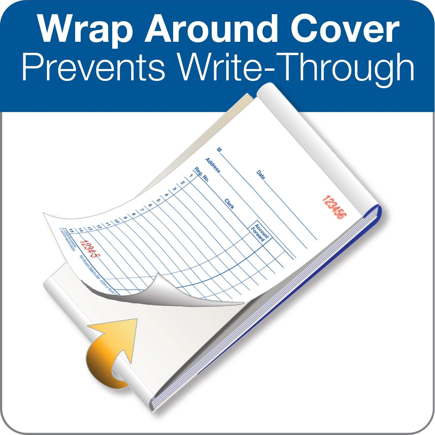 General Purpose Sales Book, 2-Part, Carbonless, White/Canary, 3-11/32 X