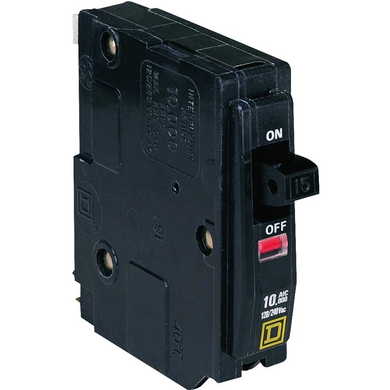 Square D QO QO150CP Circuit Breaker, Mini, 50 A, 1 -Pole, 120/240 VAC, 48 VDC, F