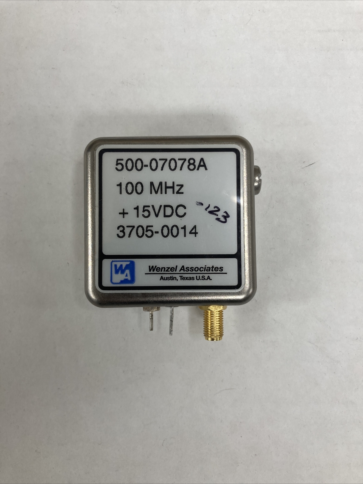 Wenzel associates 100 MHz 15V Crystal Oscillator MADE IN USA 🇺🇸 / US Seller