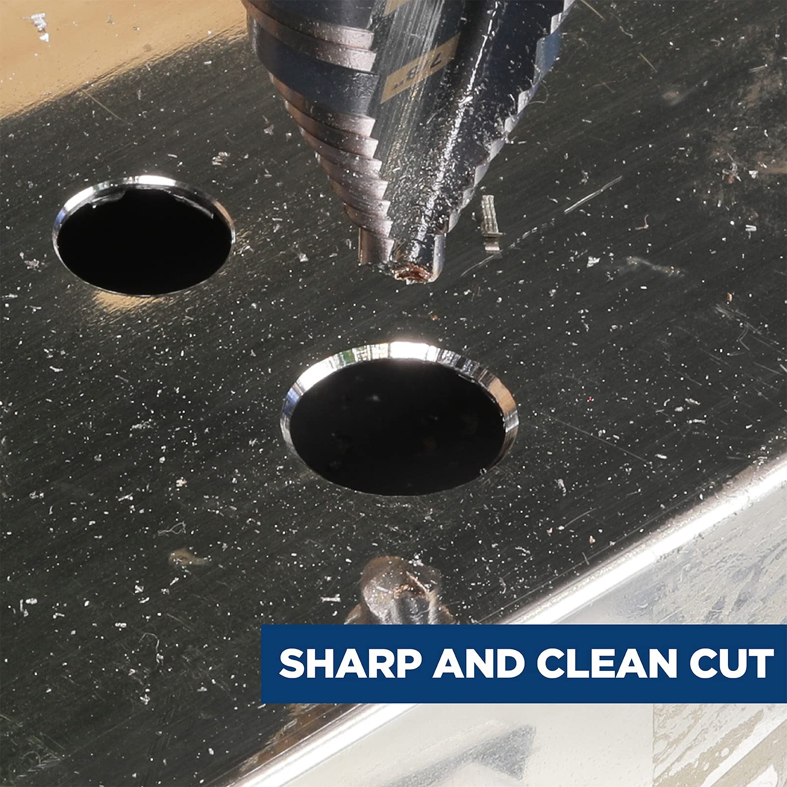 SHARPTOOL 1/4 to 1-3/8 Inches M2 HSS Step Drill Bit for Metal, 1/4″ 1-3/8″