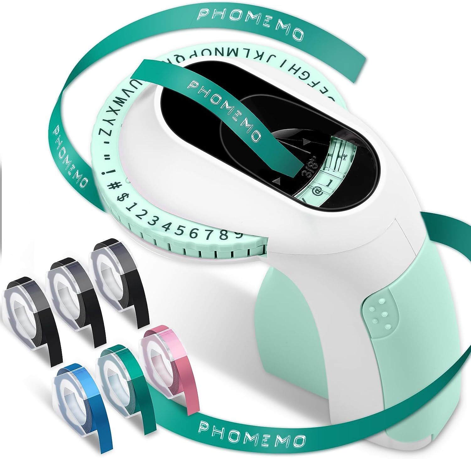 Dymo Embossing Label Maker with 6 Color Label Tapes 3/8″ Dymo Omega Xpress Maker