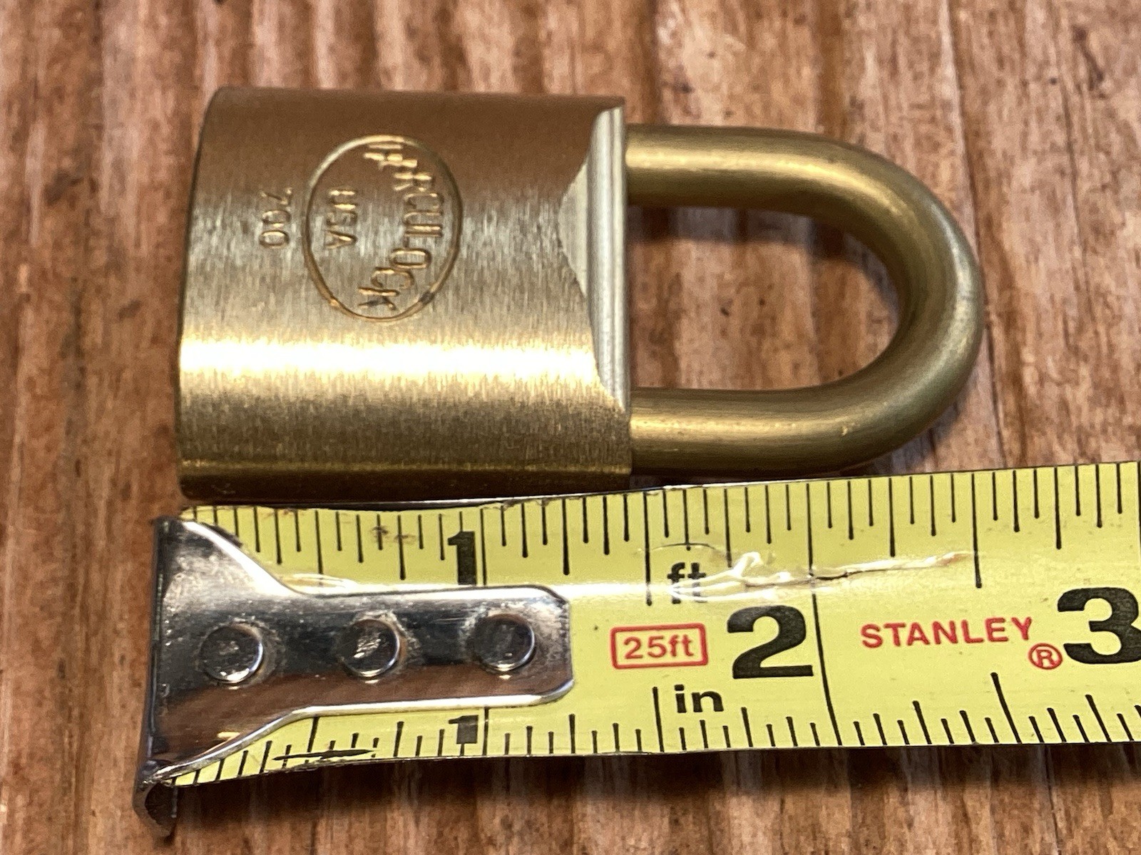 Brass Herculock Padlock 700 USA Made No Key New Preowned