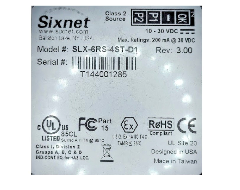 SLX-6RS-4ST-D1 SIXNET 6-PORT ETHERNET Ring SWITCH SEALED SHIPS FREE USA – NEW