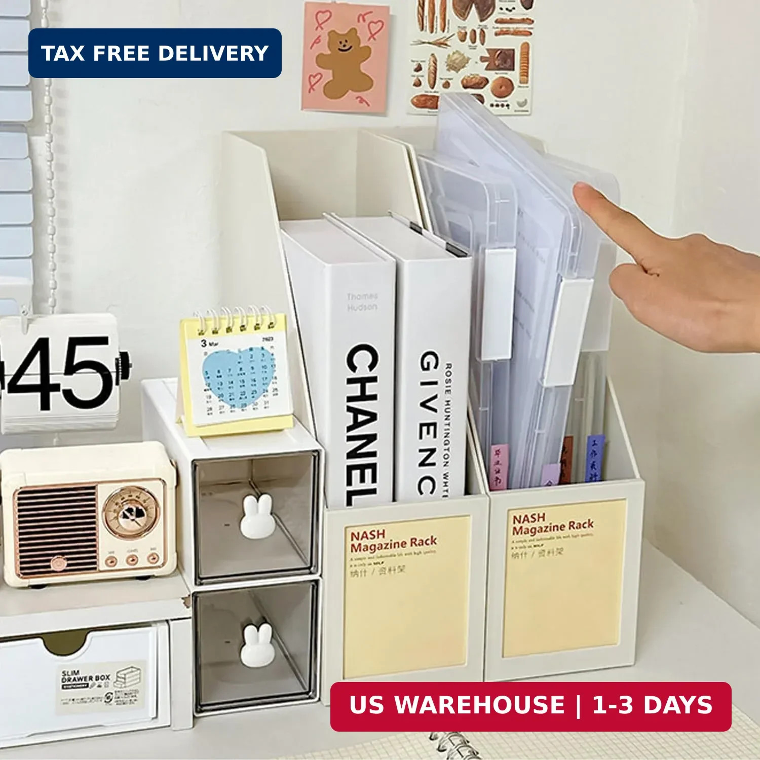 6 Pack A4 File Portable Project Case, Plastic Storage Box for 8.5″ x