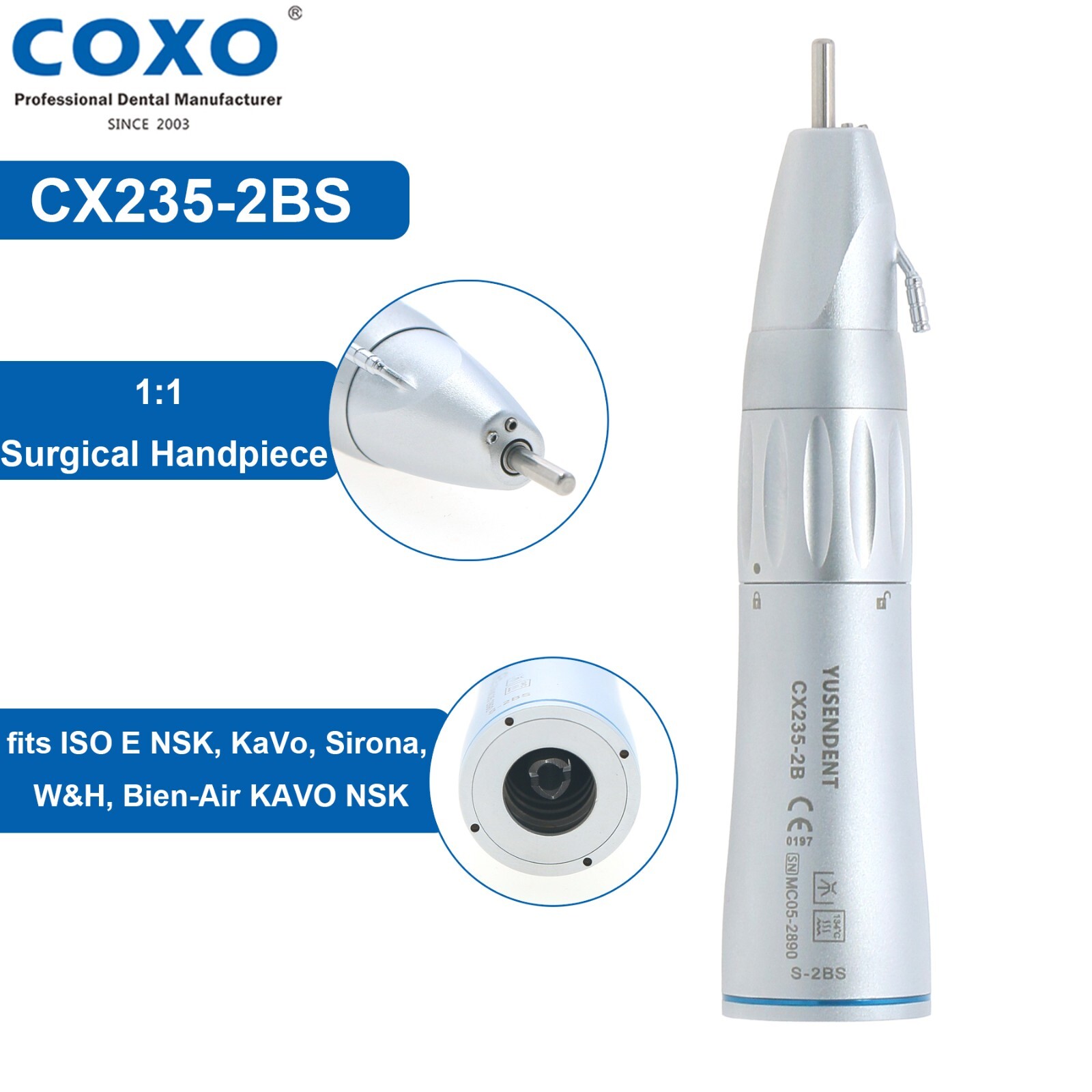 COXO Dental CX235 LED/Fiber/Surgical/Contra Angle Low Speed Handpiece NSK/KaVo