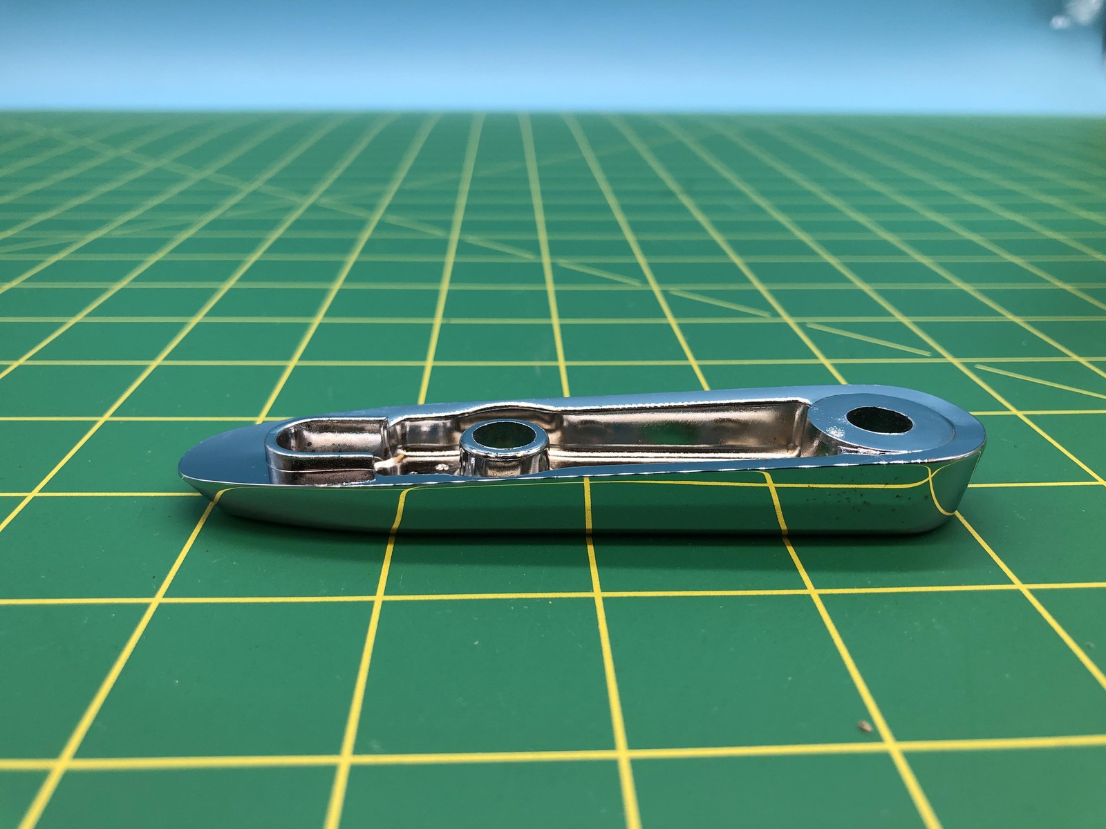 Chrome Silver Flat Bracket Plate 3 In 3 Hole Metal Mounting Hardware 18316-01