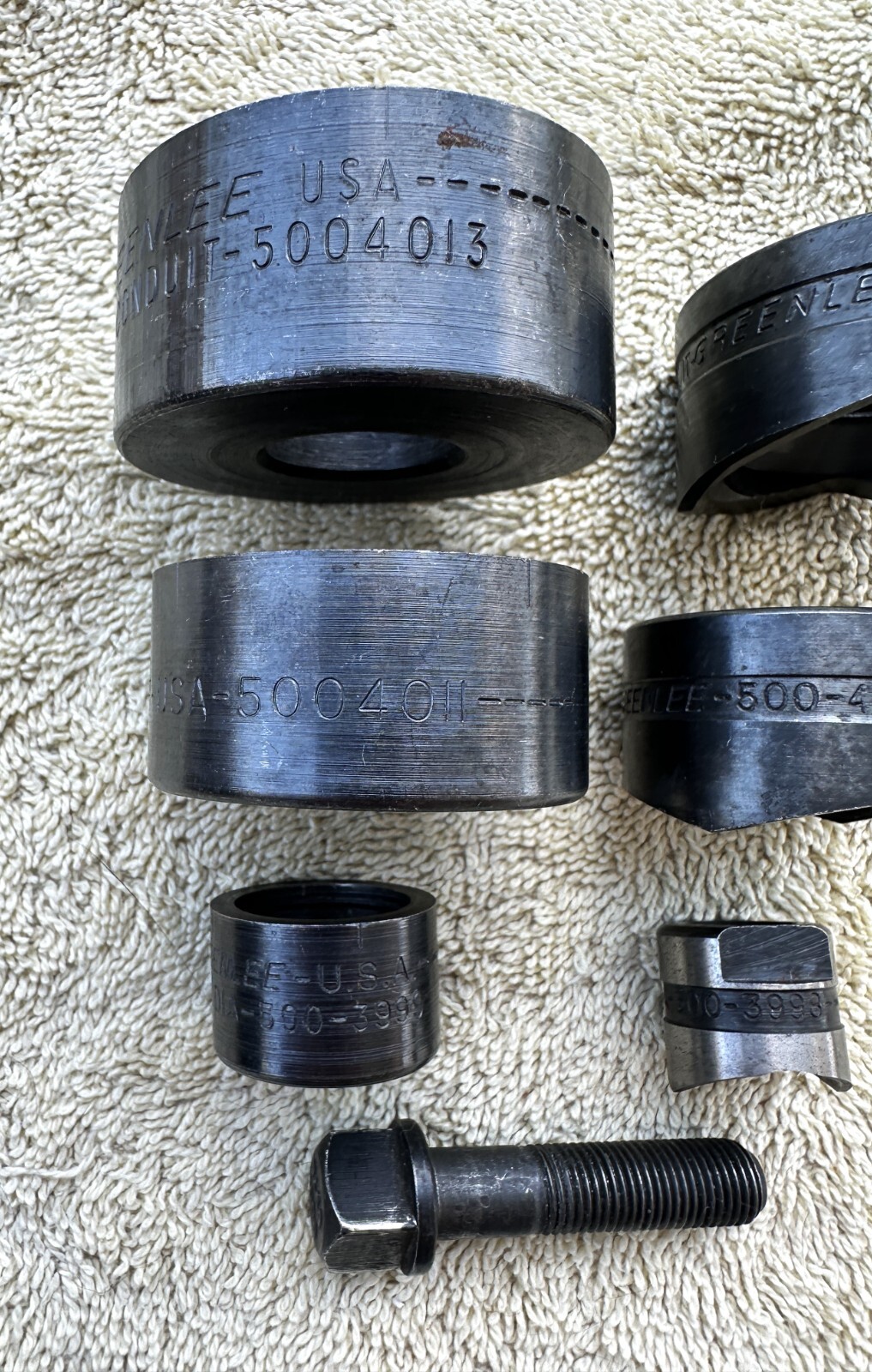 VINTAGE GREENLEE TOOL KNOCKOUT PUNCH SLUGBUSTER SET 735 AS DESCRIBED & PICTURED