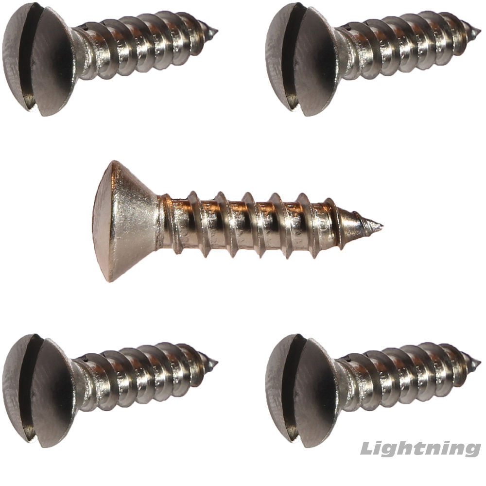 Slotted Oval Head Sheet Metal Screw Stainless Steel #6 x 1″ Qty 250