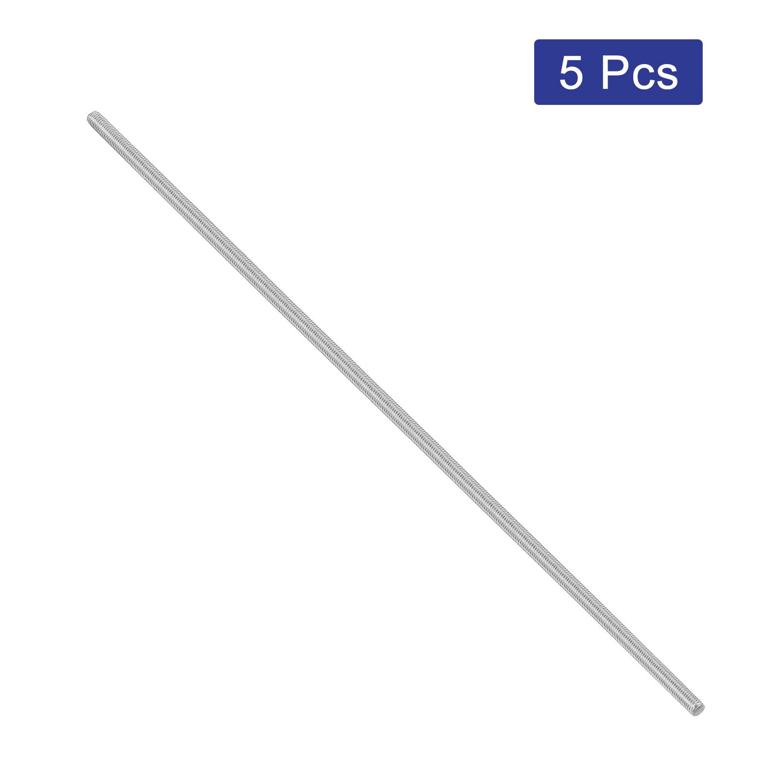 5 PCS M5x300mm Fully Threaded Rods Bars Stud 0.8mm Pitch 304 Stainless Steel