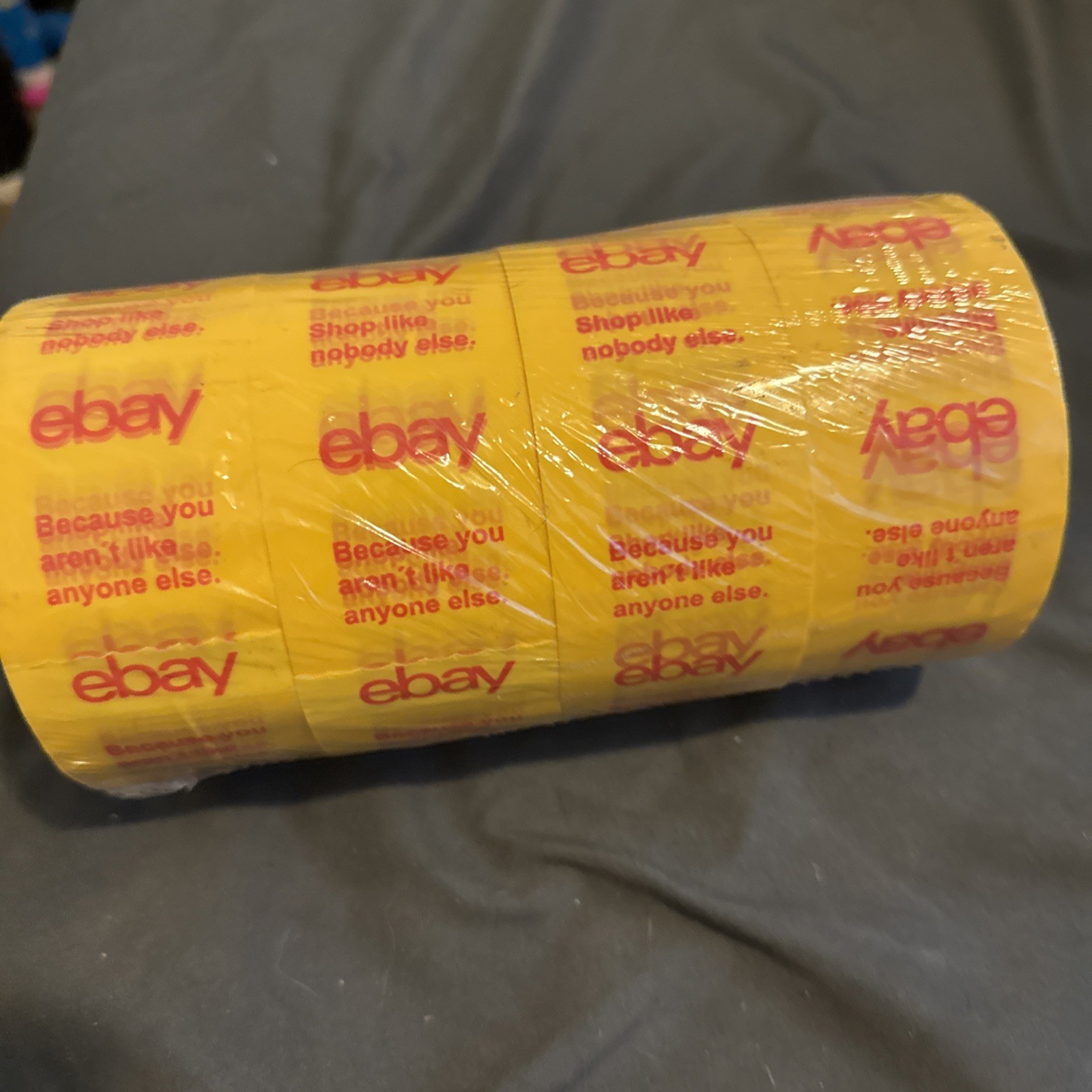 4 ROLLS OF OFFICIAL EBAY YELLOW BRANDED TAPE PACKING SHIPPING SUPPLIES