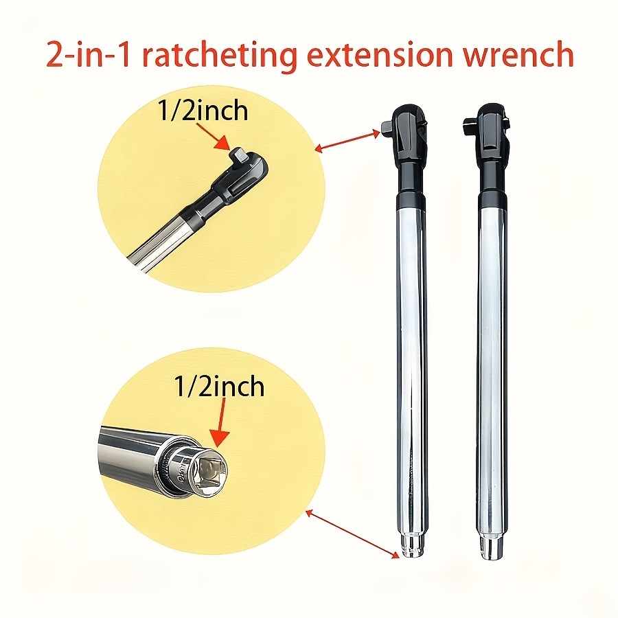 Multifunctional Vehicle Repair Tools, Ratchet Wrench Repair Tools, 2-In-1