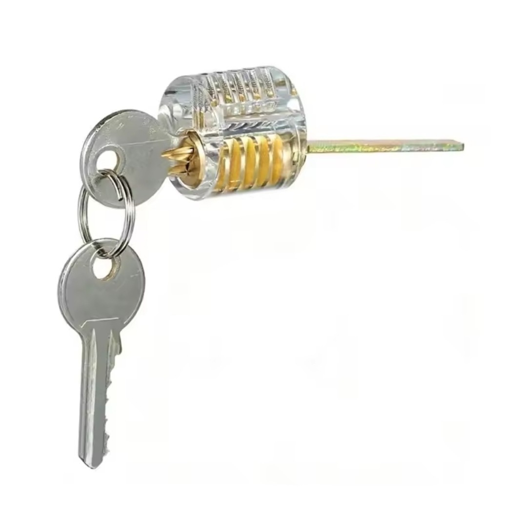 Locksmith Transparent Locks Pick Visible Cutaway Mini Practice View Padlock Hasp