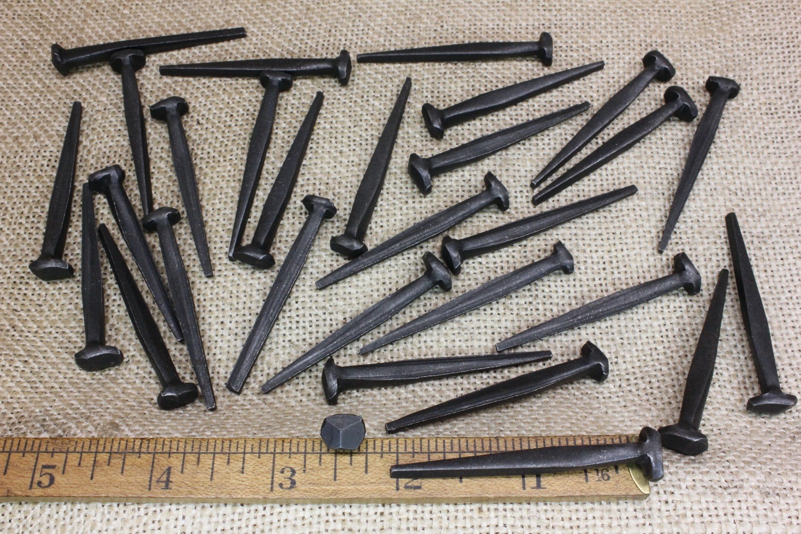 2″ Rosehead nails antique square wrought iron vintage rustic Decorative look