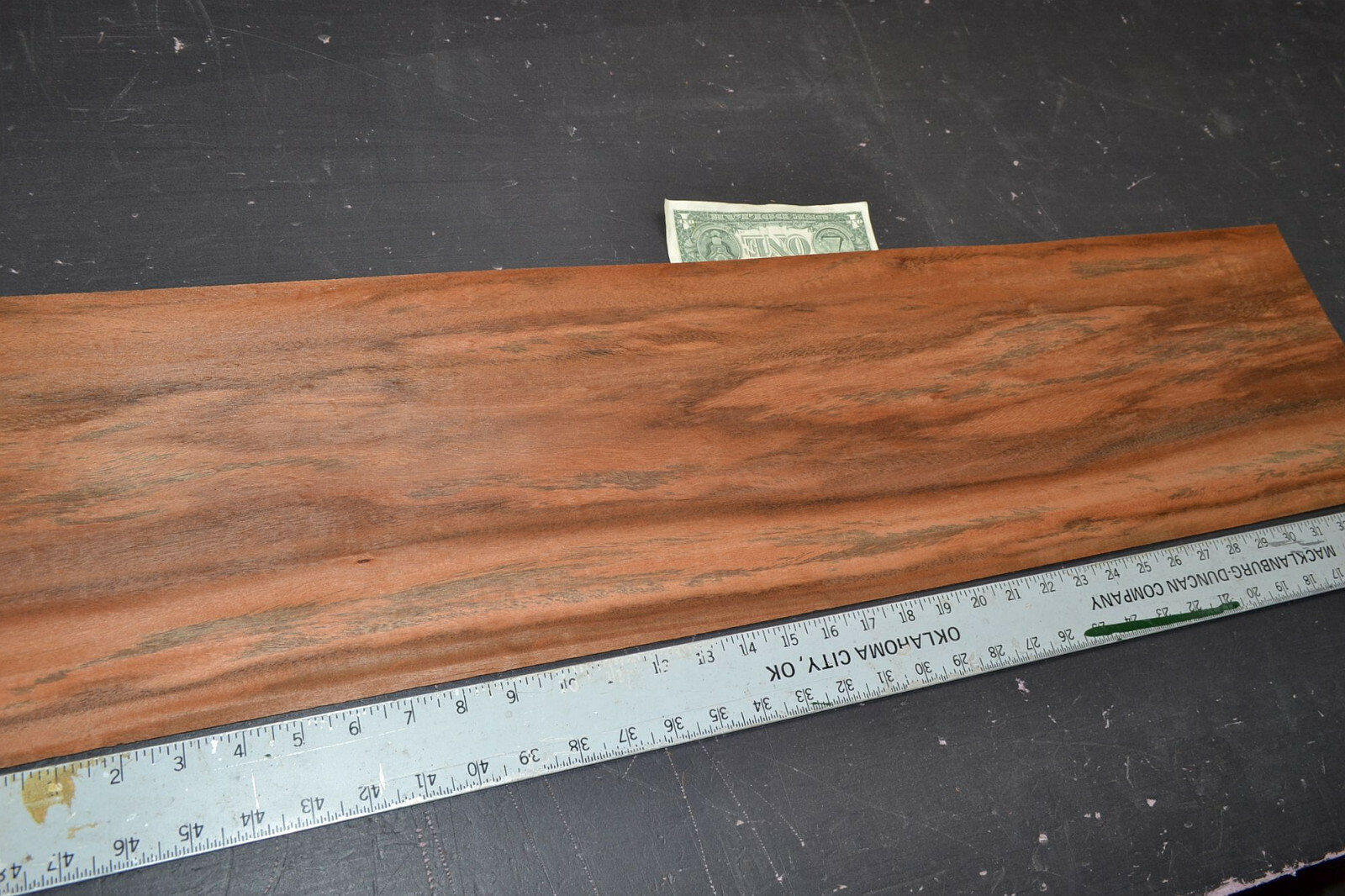 Tigerwood Raw Wood Veneer Sheet 9 x 35 inches 1/42nd UGLY! 7649-34