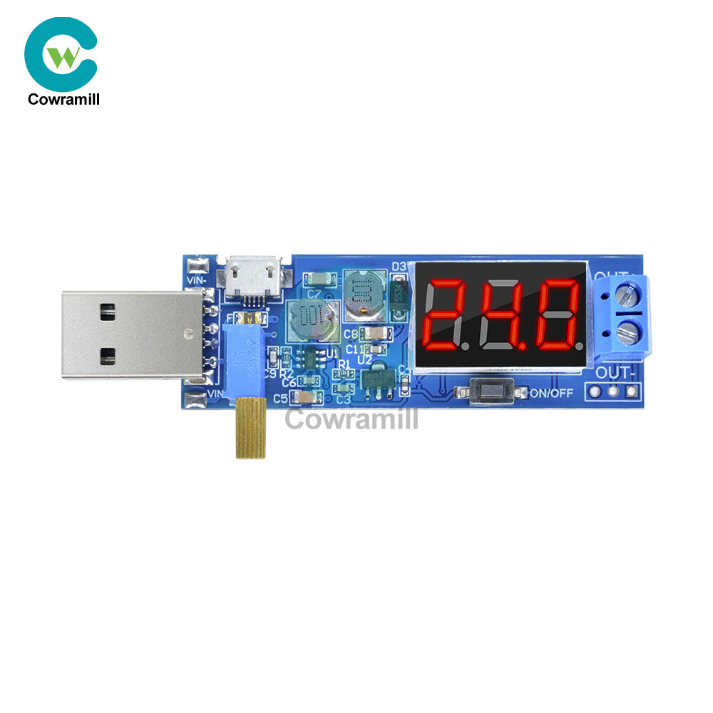 DC-DC 5V to 1.2V-24V USB Step UP/Down Converter Power Supply Module Digital LCD
