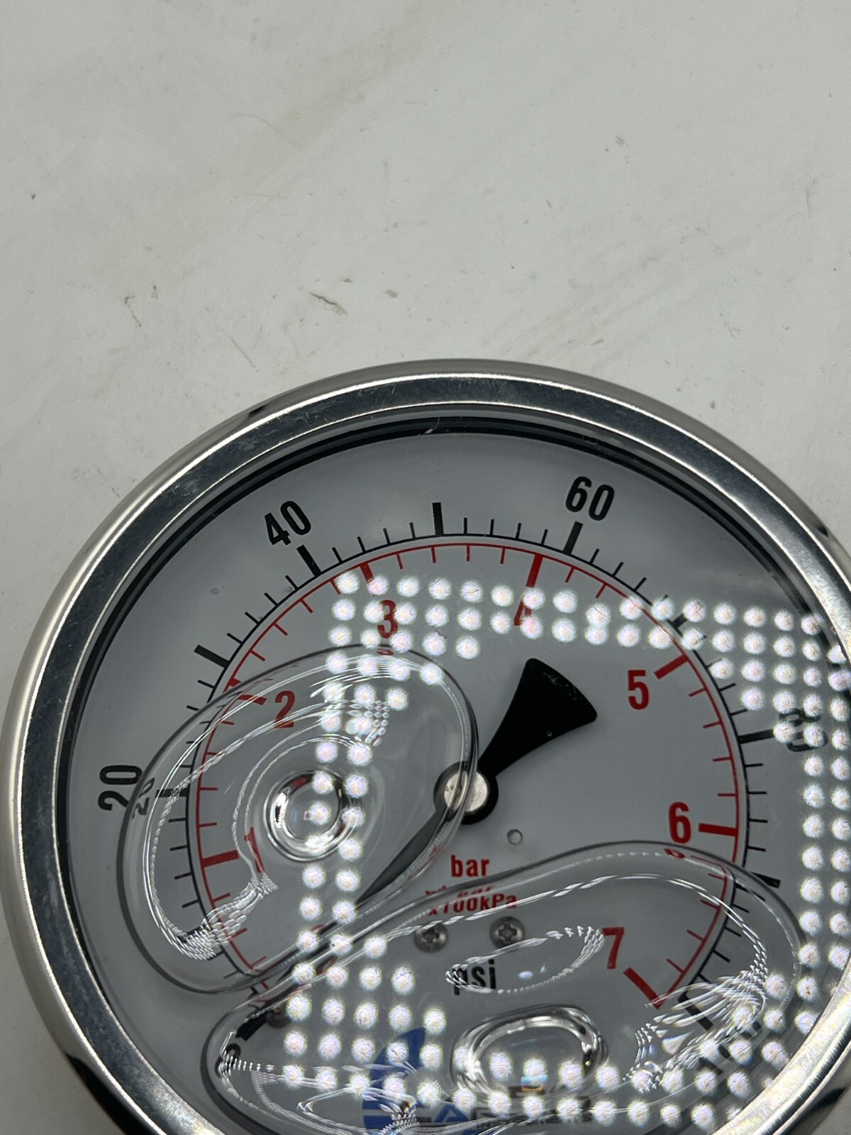 CARBO Instruments Pressure Gauge Steel Case Liquid Filled 0-100 psI