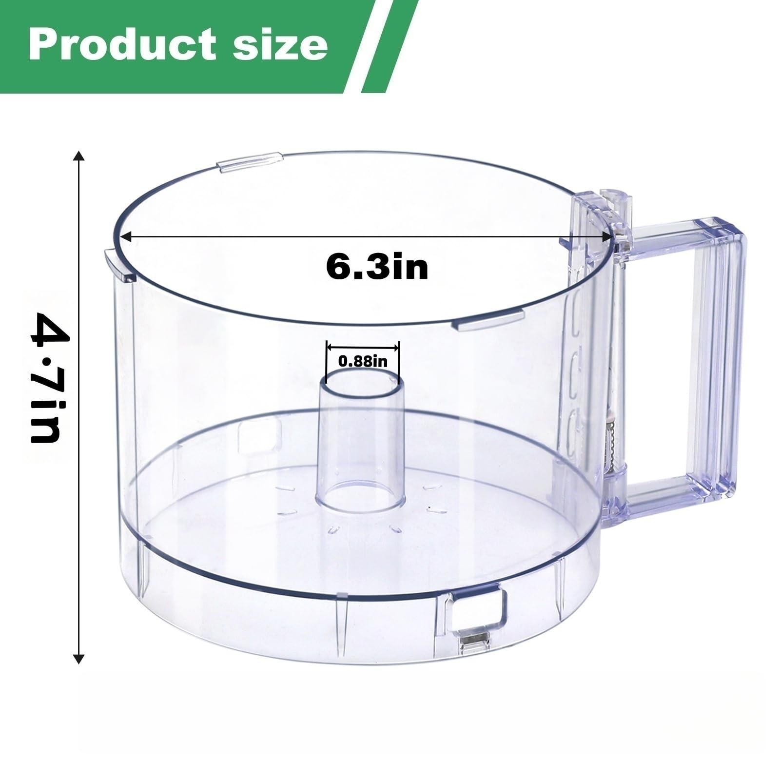 7 Cup Food Processor Work Bowl,FP-631AGTX-1 The 7 Cups, Transparent color