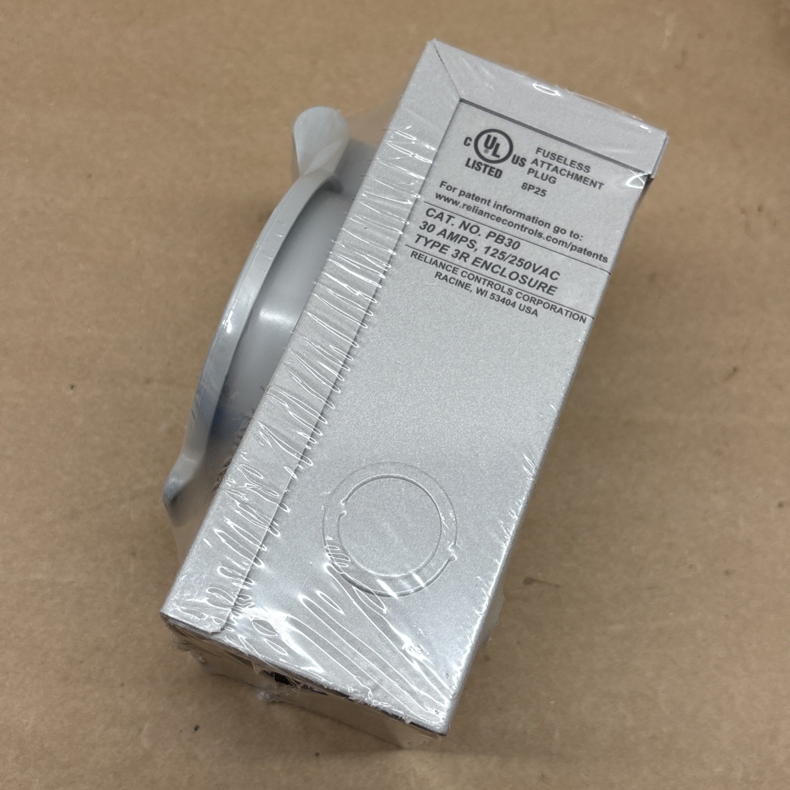 Reliance Controls PB-30 30A 125/250V 4-Circuit Surface Mount Power Inlet Box