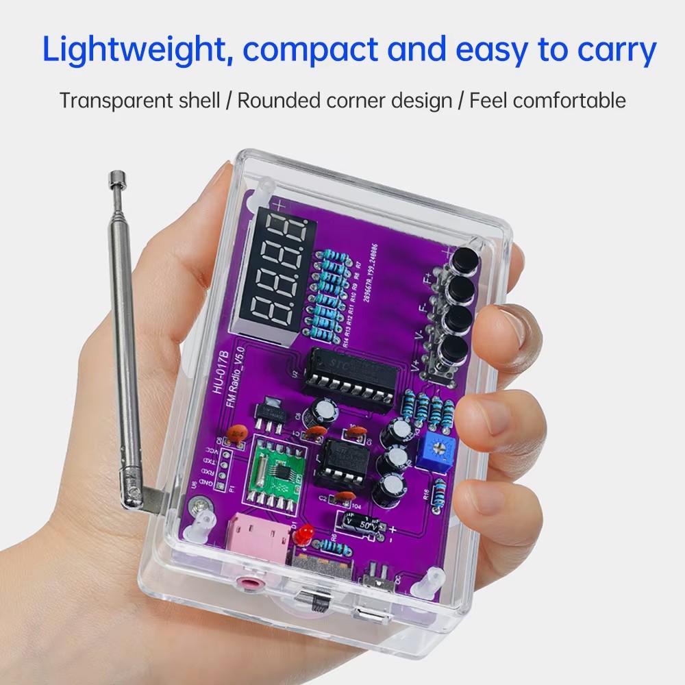 DIY FM Radio Electronic Kits 87-108MHz Digital RDA5807S Module Soldering Project