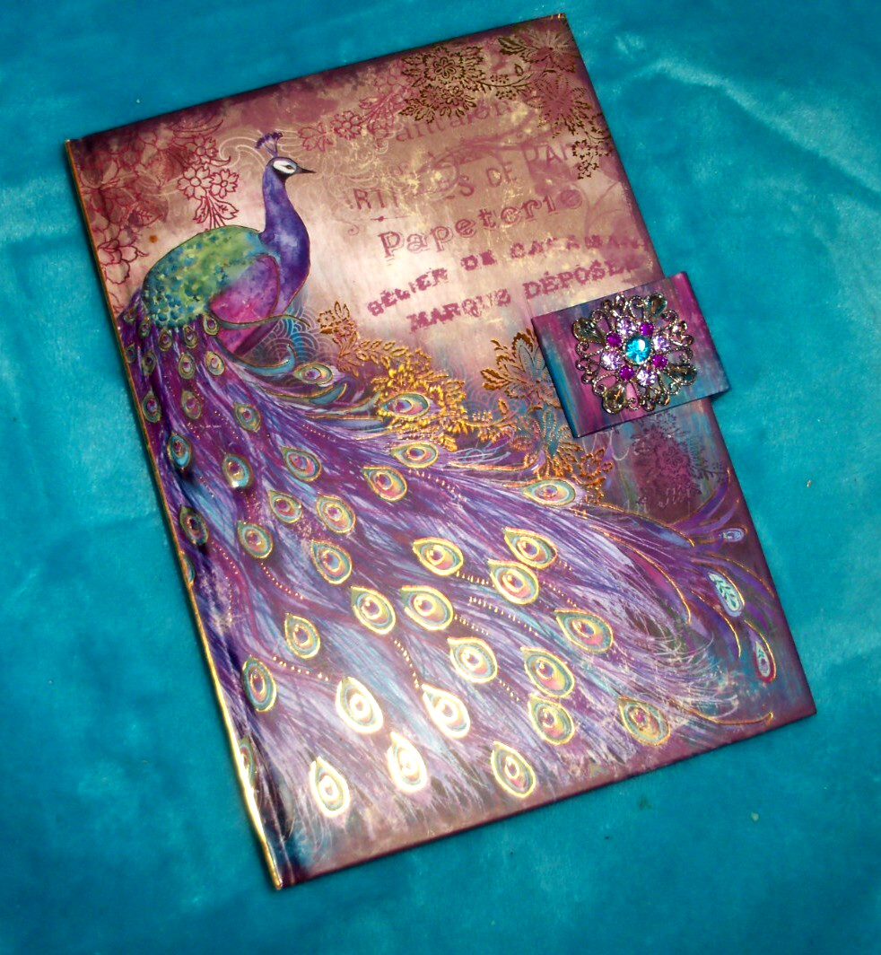 2 Journal / Diary (PAPER BLANKS Mahogany Gold) + (PUNCH STUDIO Purple Peacock)