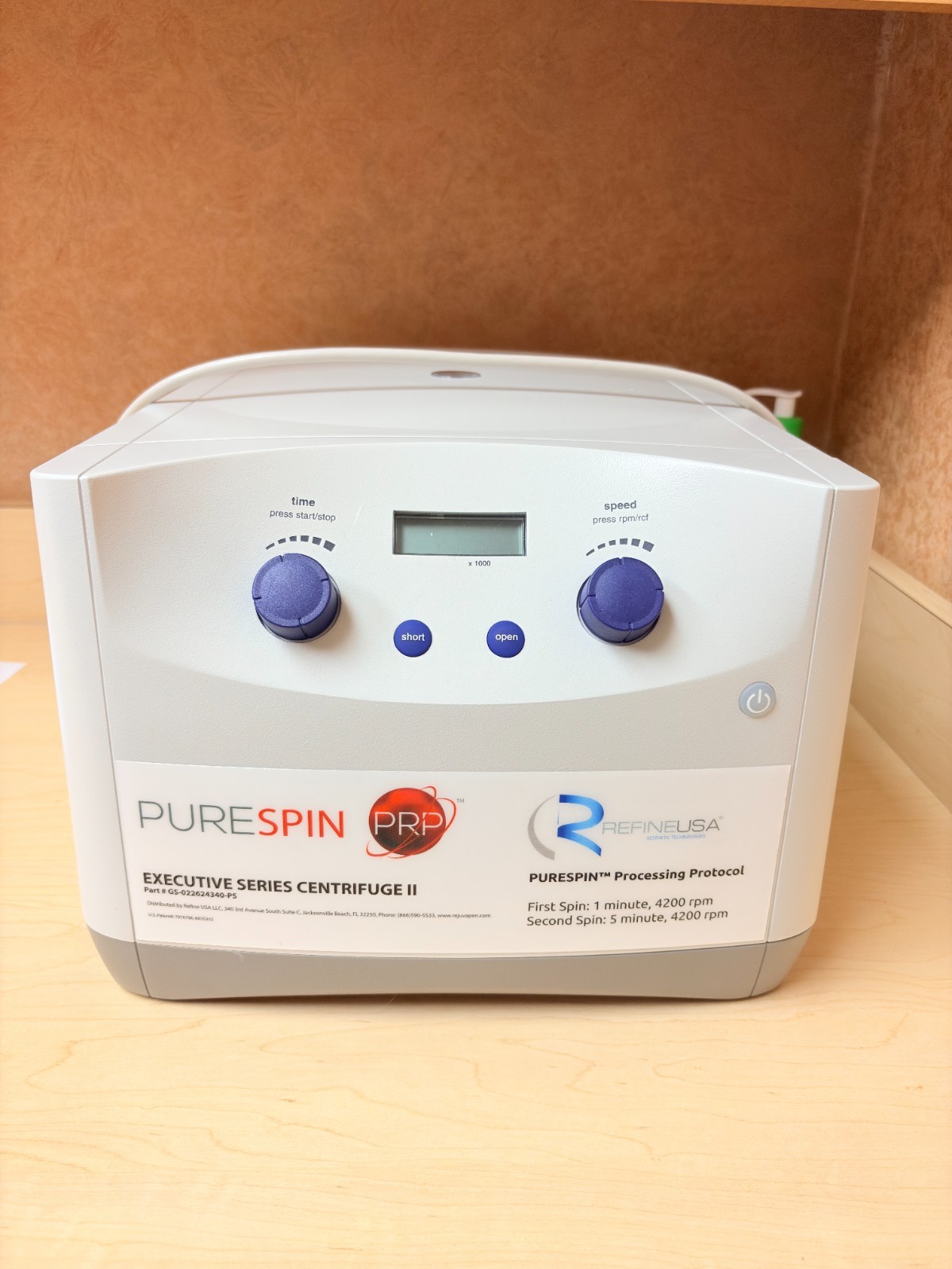 PureSpin PRP Executive Series Centrifuge II Eppendorf 5702 + PurePRP Accessories