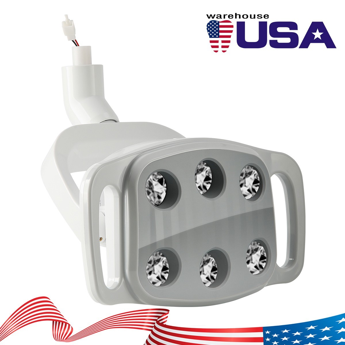 Dental 6 LEDs LED White Light Operating Lamp 30000lux Induction For Unit Chair
