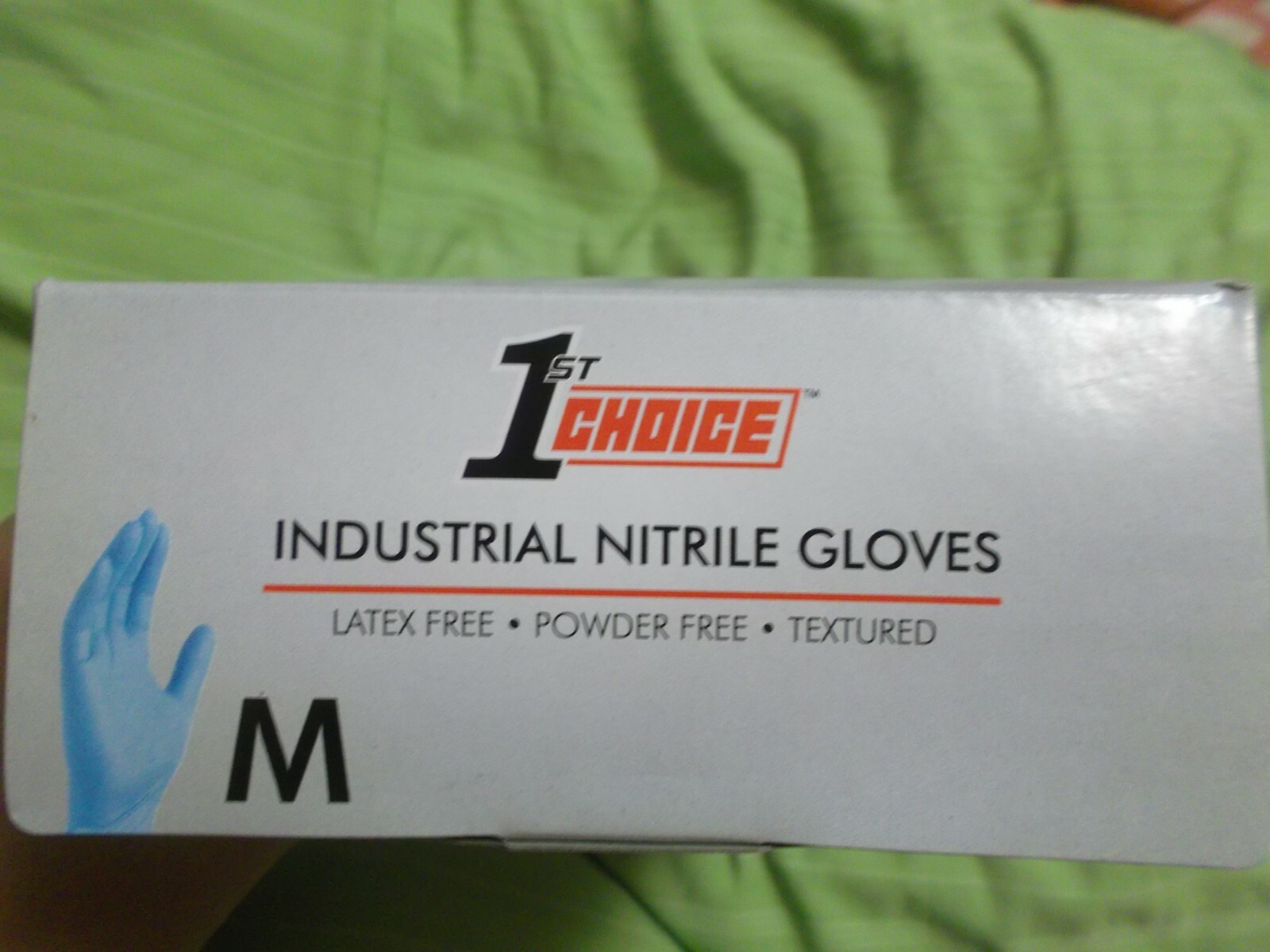 New Box of 100 Blue Nitrile Powder/Latex Free Safety Gloves-Sz Medium-US Seller