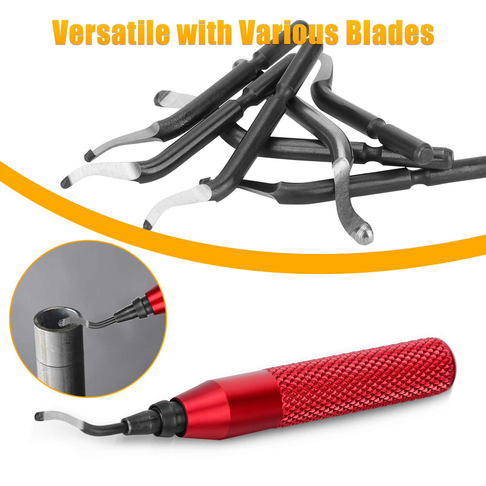 Deburring Tool Kit w/ 15 High Speed Steel Burr Removal Blades Pointed Cutter Pen