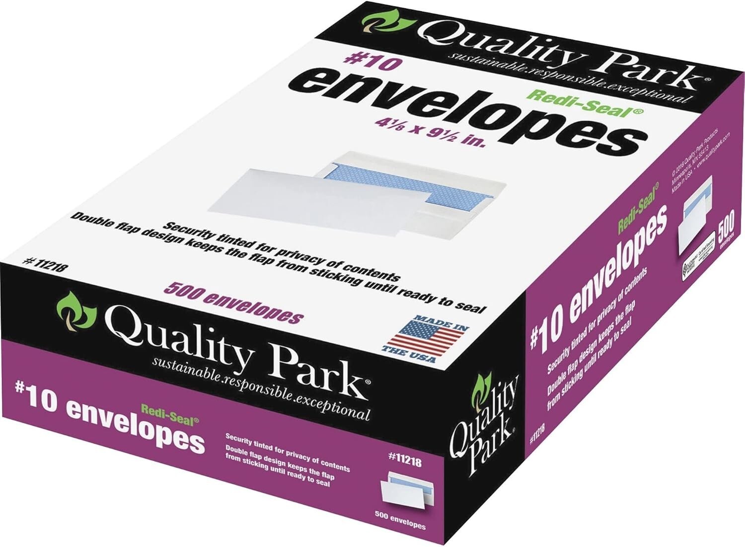 Self-Seal Business Envelopes, 4.125 x 9.5, Redi-Seal Convenience, 5 Count