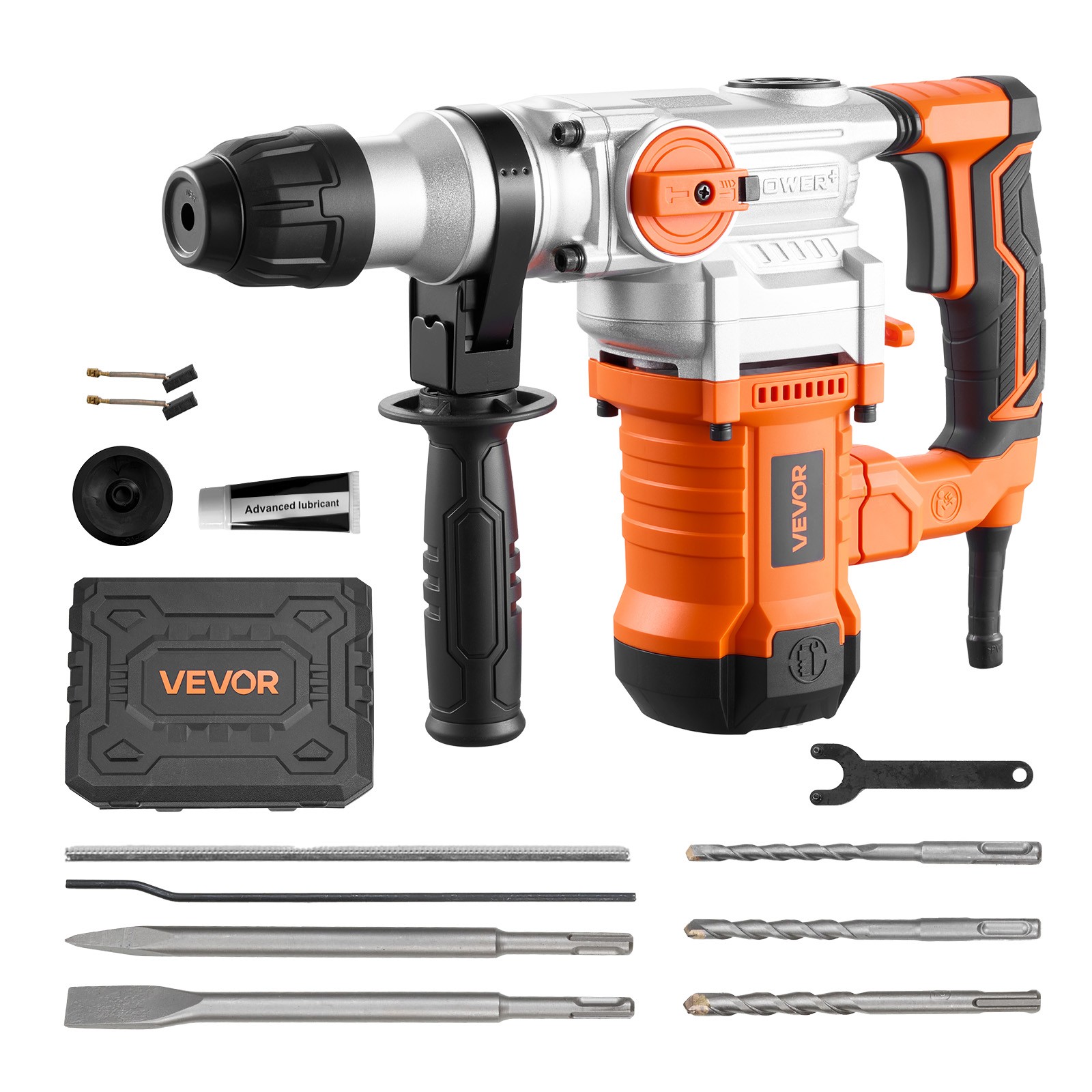 VEVOR Rotary Hammer Drill 1-1/8 in SDS-Plus Electric for Concrete and Masonry
