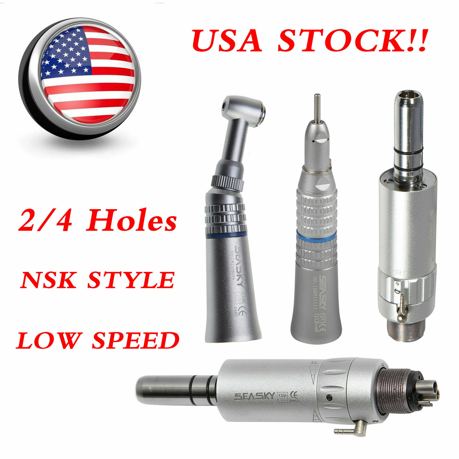 NSK Type Dental Slow Low Speed Contra Angle/ Straight/ Air Motor 2H/4H D’o