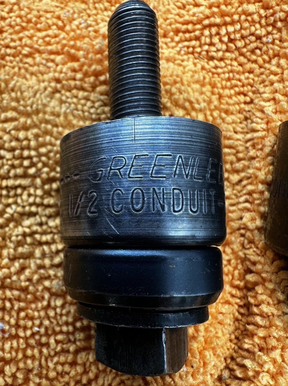 Greenlee No. 735 USA Knockout Punch Set Electrical Conduit Tool Vintage