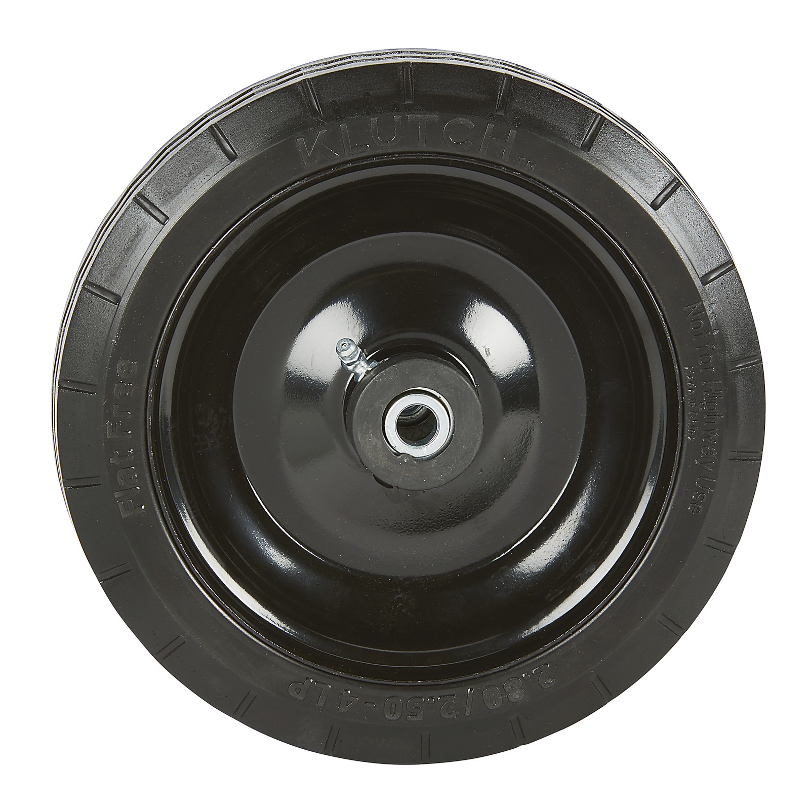 Klutch Flat-Free Cart Utility Tire Assembly, 2.80/2.50-4, Jag Tread