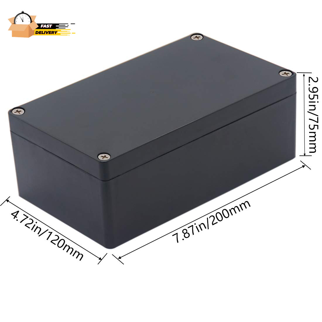 Project Box IP65 Waterproof Junction Box ABS Plastic Black Electrical