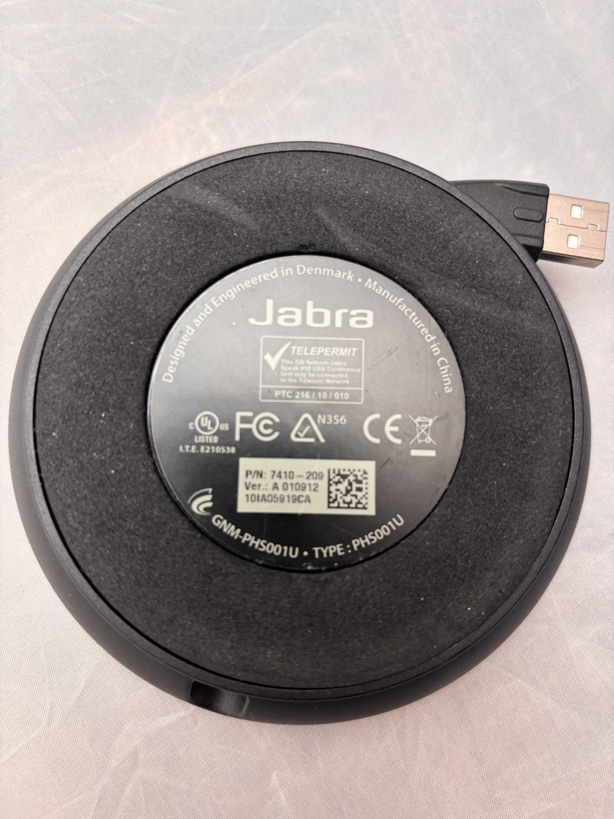 Jabra Speak 410 Portable USB Conference Speaker Phone 7410-209 PHS001U