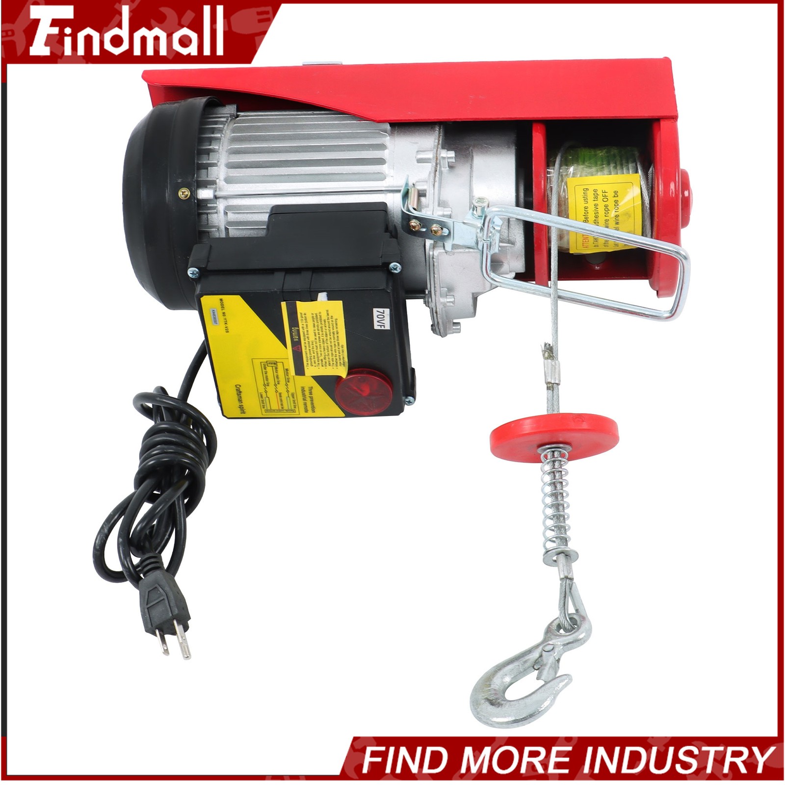 Findmall 1320lbs Electric Hoist 328ft/100m Wireless Remote Control 110V 1150W